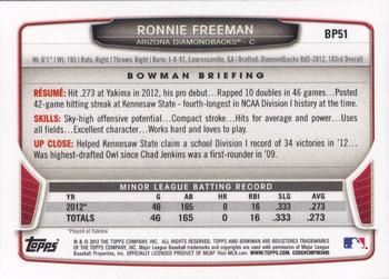 2013 Bowman - Prospects #BP51 Ronnie Freeman Back