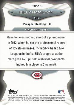 2013 Bowman - Top 100 Prospects #BTP-13 Billy Hamilton Back