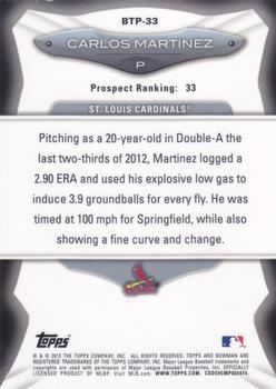 2013 Bowman - Top 100 Prospects #BTP-33 Carlos Martinez Back