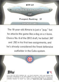 2013 Bowman - Top 100 Prospects #BTP-37 Albert Almora Back