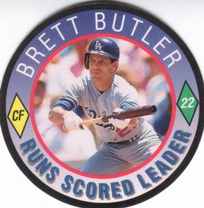 1992 Score Coca-Cola/Hardee's Major League Line-Up Discs #24 Brett Butler Front