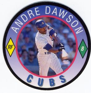 1992 Score Coca-Cola/Hardee's Major League Line-Up Discs #20 Andre Dawson Front