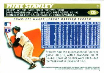 1996 Topps #135 Mike Stanley Back