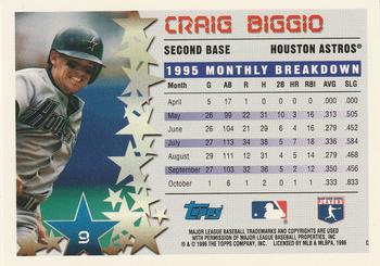 1996 Topps #9 Craig Biggio Back