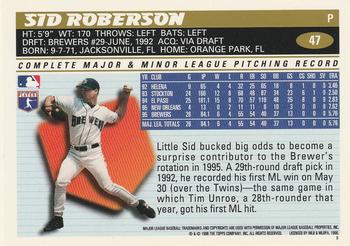 1996 Topps #47 Sid Roberson Back