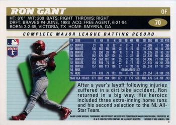 1996 Topps #70 Ron Gant Back