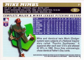 1996 Topps #97 Mike Mimbs Back