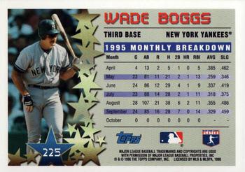 1996 Topps #225 Wade Boggs Back