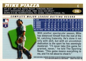 1996 Topps #246 Mike Piazza Back
