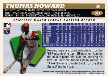 1996 Topps #283 Thomas Howard Back