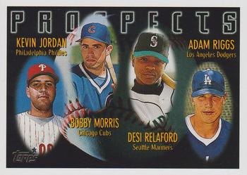 1996 Topps #426 Kevin Jordan / Bobby Morris / Desi Relaford / Adam Riggs Front
