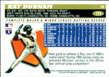 1996 Topps #173 Ray Durham Back