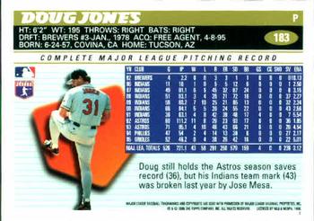 1996 Topps #183 Doug Jones Back