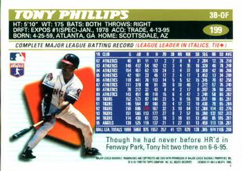 1996 Topps #199 Tony Phillips Back