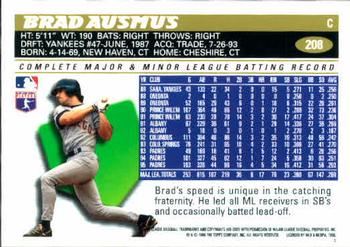1996 Topps #208 Brad Ausmus Back
