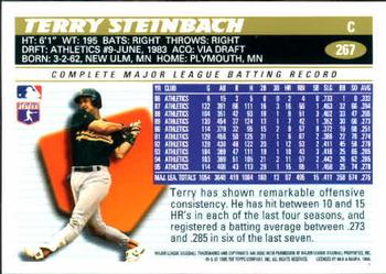 1996 Topps #267 Terry Steinbach Back
