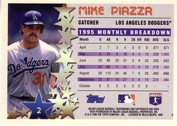1996 Topps #2 Mike Piazza Back