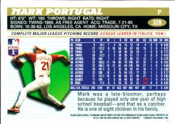 1996 Topps #328 Mark Portugal Back