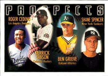1996 Topps #436 Roger Cedeno / Derrick Gibson / Ben Grieve / Shane Spencer Front
