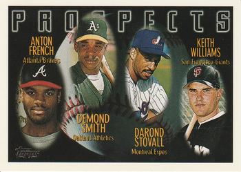 1996 Topps #437 Anton French / Demond Smith / Darond Stovall / Keith Williams Front