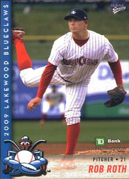 2009 MultiAd Lakewood BlueClaws #23 Rob Roth Front