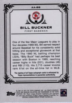 2013 Topps Museum Collection - Archival Autographs #AA-BB Bill Buckner Back