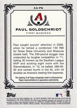 2013 Topps Museum Collection - Archival Autographs #AA-PG Paul Goldschmidt Back