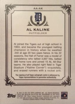 2013 Topps Museum Collection - Archival Autographs #AA-AK Al Kaline Back