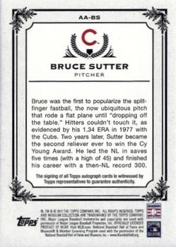 2013 Topps Museum Collection - Archival Autographs Sepia #AA-BS Bruce Sutter Back