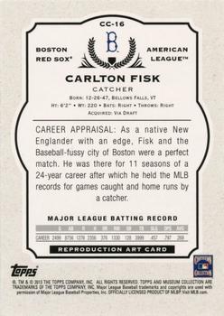 2013 Topps Museum Collection - Canvas Collection #CC-16 Carlton Fisk Back