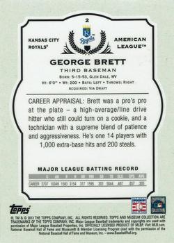 2013 Topps Museum Collection - Copper #2 George Brett Back