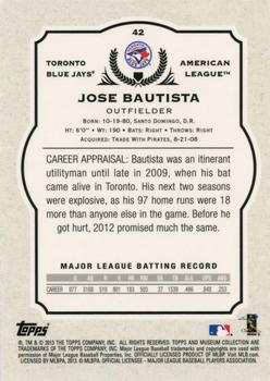2013 Topps Museum Collection - Copper #42 Jose Bautista Back