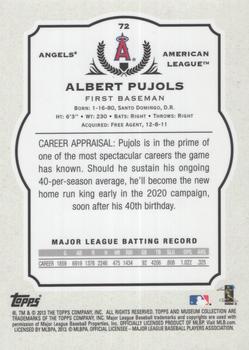 2013 Topps Museum Collection - Copper #72 Albert Pujols Back