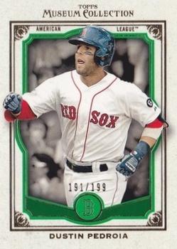2013 Topps Museum Collection - Green #48 Dustin Pedroia Front