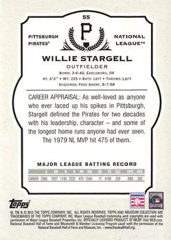2013 Topps Museum Collection - Green #55 Willie Stargell Back