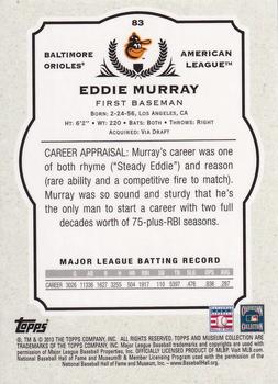 2013 Topps Museum Collection - Green #83 Eddie Murray Back