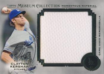 2013 Topps Museum Collection - Momentous Material Jumbo Relics Gold #MMJR-CK Clayton Kershaw Front