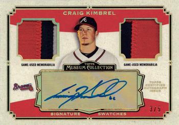 2013 Topps Museum Collection - Signature Swatches Dual Relic Autographs Patch #SSADR-CKI Craig Kimbrel Front