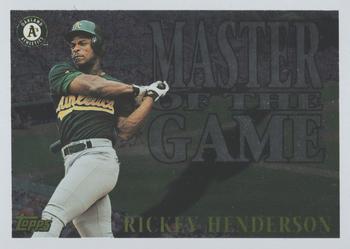 1996 Topps - Master of the Game #MG6 Rickey Henderson Front