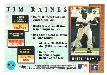 1996 Topps - Master of the Game #MG7 Tim Raines Back