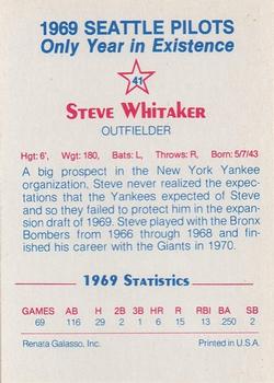 1983 Galasso 1969 Seattle Pilots #41 Steve Whitaker Back