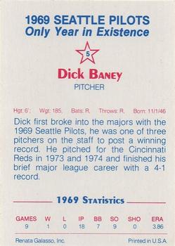 1983 Galasso 1969 Seattle Pilots #5 Dick Baney Back