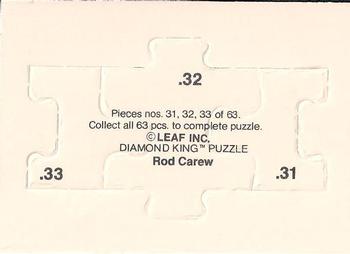 1991 Studio - Rod Carew Puzzle #31-33 Rod Carew Back