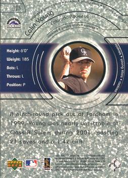 2002 SPx #106 Colin Young Back