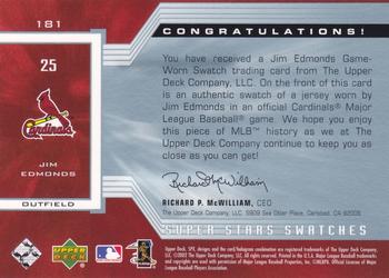 2002 SPx #181 Jim Edmonds Back