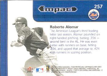 2002 Fleer Maximum #257 Roberto Alomar Back