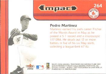 2002 Fleer Maximum #264 Pedro Martinez Back