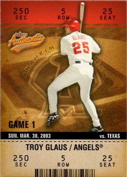 2003 Fleer Authentix #15 Troy Glaus Front