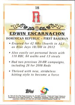 2013 Topps Tribute WBC #18 Edwin Encarnacion Back