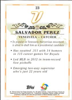 2013 Topps Tribute WBC #23 Salvador Perez Back
